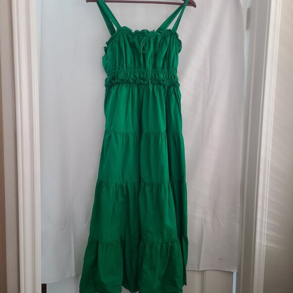 J CREW Emerald Green Maxi Sundress - Picture 2 of 3